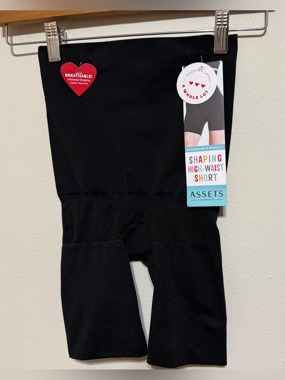 Spanx Assets Very Black High Waist Shaping Shorts Women S NWT